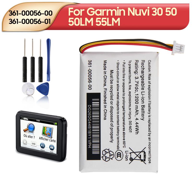 361-00056-00 361-00056-01 Nabíjecí lithiová baterie Pro Garmin Nuvi 30 50 50LM 55LM 1200mAh