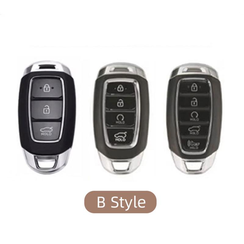 3/4/5 Button Zinc Alloy Leather Car Key Cover For Modern I30 Ix35 Kona Encino Solaris Azera Grandeur Ig Accent Santa Fe Palisade