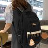 School bag high school girls school bag new nylon university computer backpack junior high school student travel college wind backpack