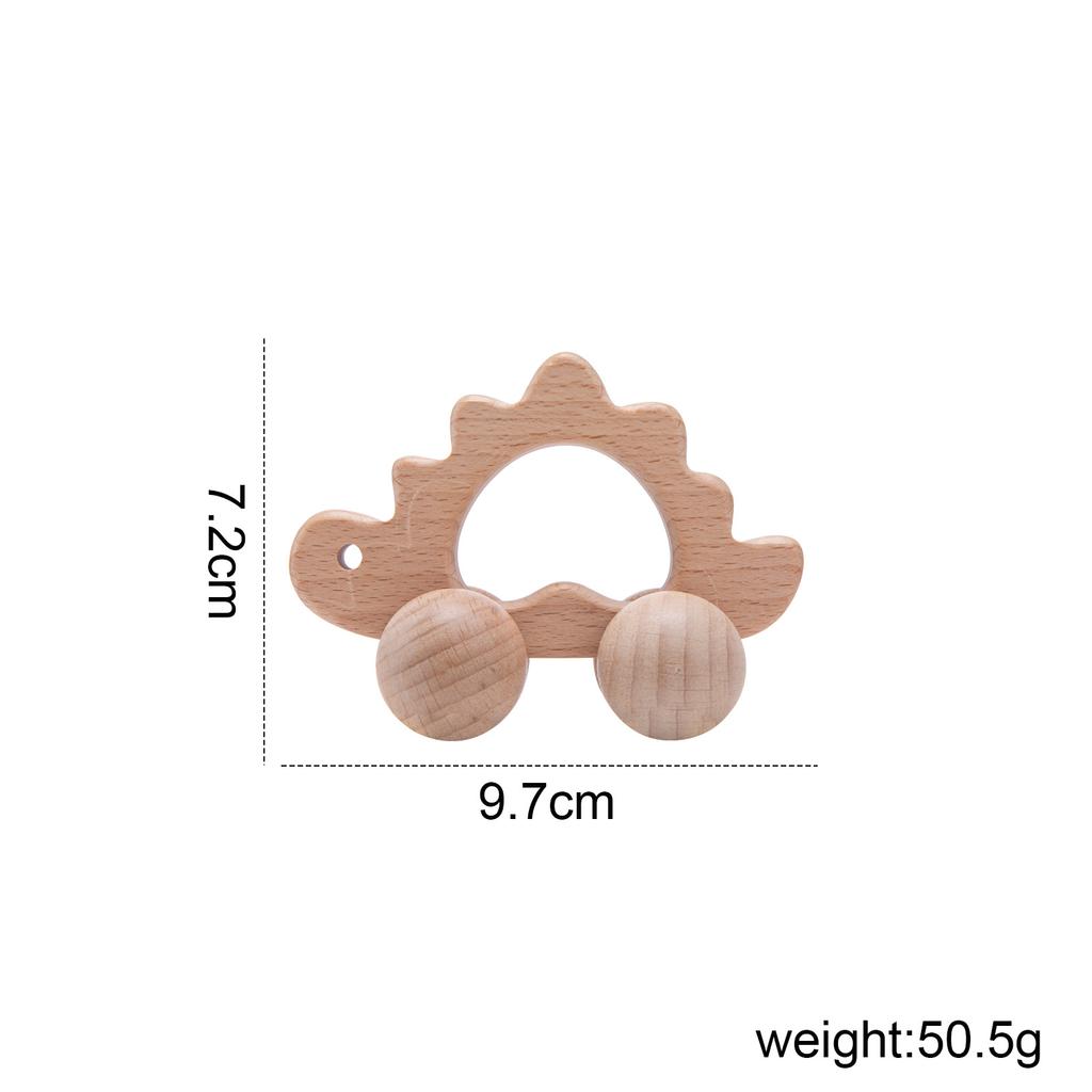 Walnut Wood Mini Colorful Car, Children Early Education Educational Wooden Building Block Toy, Infant Toddler Push Cart