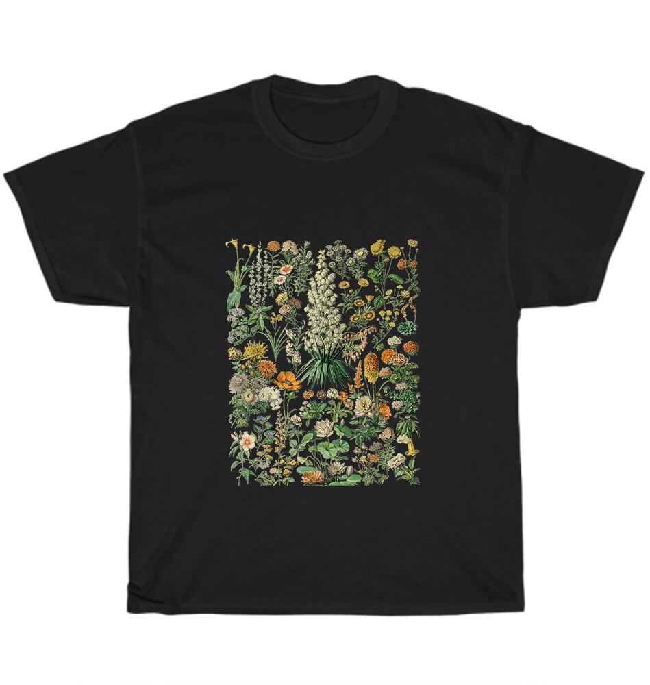 

Vintage Floral Inspired Flower Botanical Chart Naturalist T-Shirt Unisex Gift L