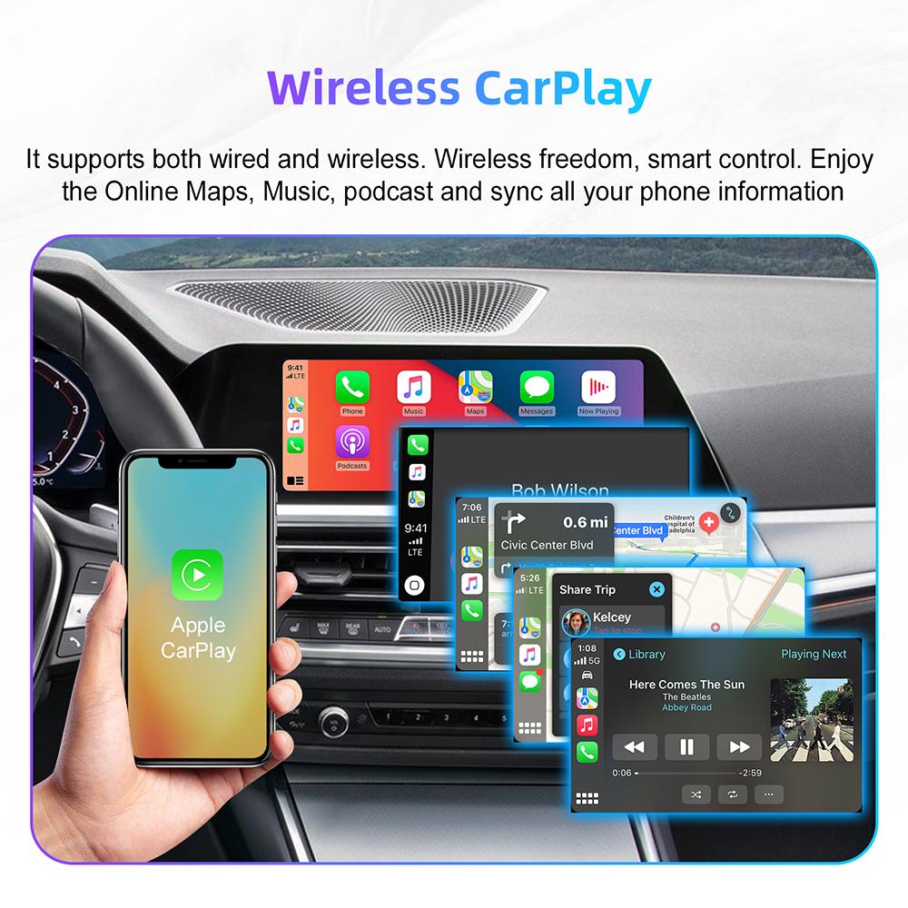 Wireless CarPlay Android Auto For BMW 1 2 3 4 5 6 7 Series F10 F11 F07 F01 F02 F03 F04 EVO ID5 ID6 ID7 System G02 G05 G08 G30