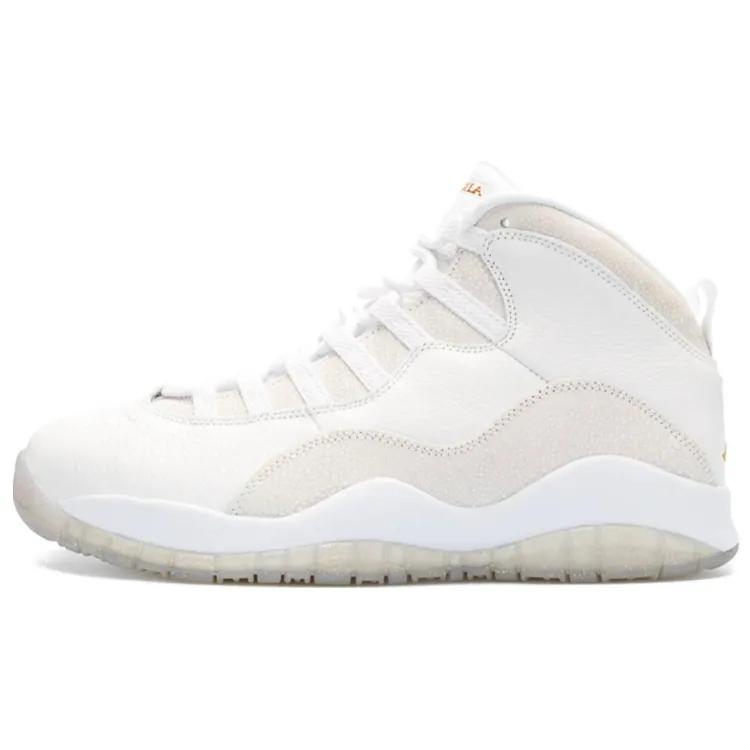 OVO Air Jordan 10 Retro 'White' (Unisex) Summit White / Metallic Gold-White Vintage Basketball Shoes 819955 100