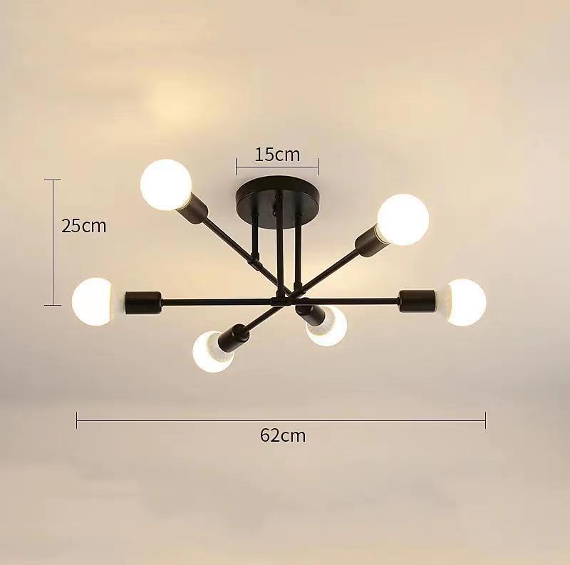 Nordic Iron Chandelier: Creative Small Ceiling Lamp for Living Room, Bedroom, or Restaurant