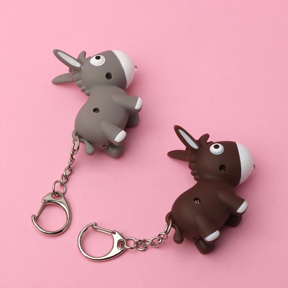 

Children s Gifts Vocal Donkey Shape Luminous Key Ring LED Light Key Chain