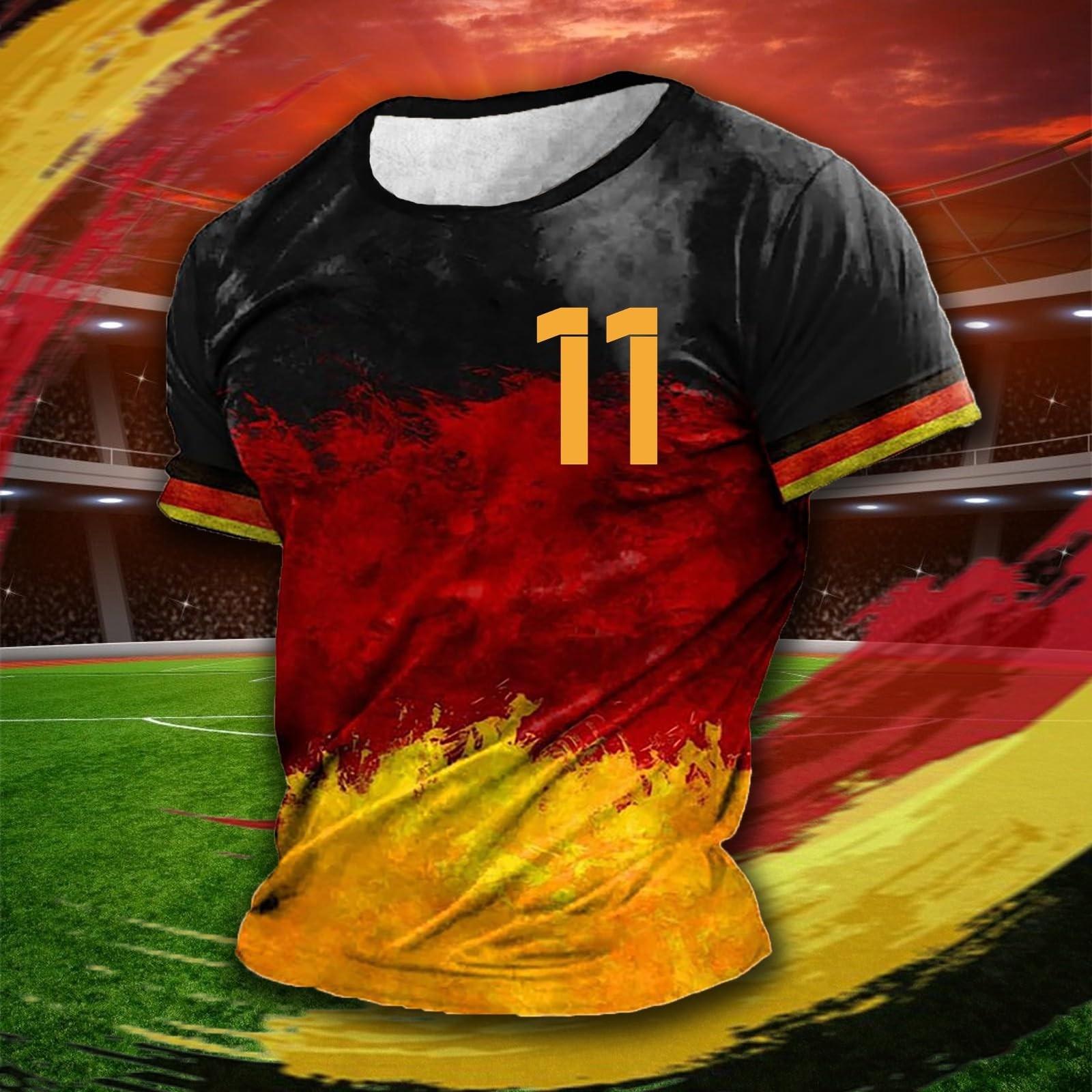 

Мужская футболка с немецким принтом, мужской свободный повседневный топ с короткими рукавами XL жёлтый