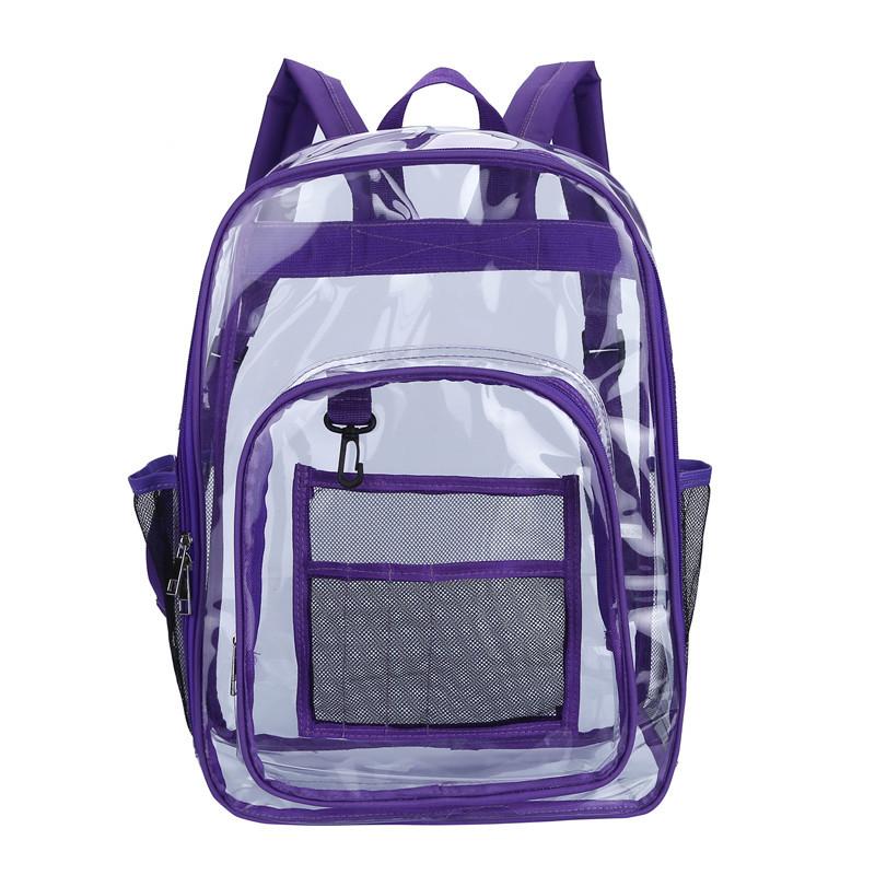 PVC Transparent Shoulder Bag Unisex Fashion Large Capacity Portable Backpacks Multifunctional Waterproof Male Female Knapsack