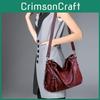 Contemporary Large Tote Bag In Charming Eggplant Purple With Functional Pockets