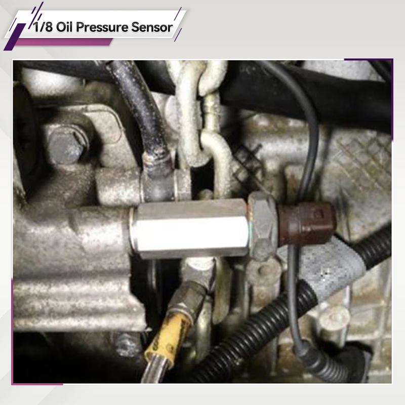 For BMW For VW Stainless Steel Oil Pressure Sensor Adapter 1 8 NPT to Turbo Feed Line Oil Tee Fitting Adapter Gauge T O ring Pad