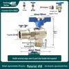 All-Copper Valve Manifold: Three-Way Union, Male/Female Thread Ball Valve for Underfloor Heating and Wall-Hung Boilers