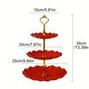 1PACK three-layer cupcake holder, European ruffle or lace dessert tower tray for tea parties, proms and weddings