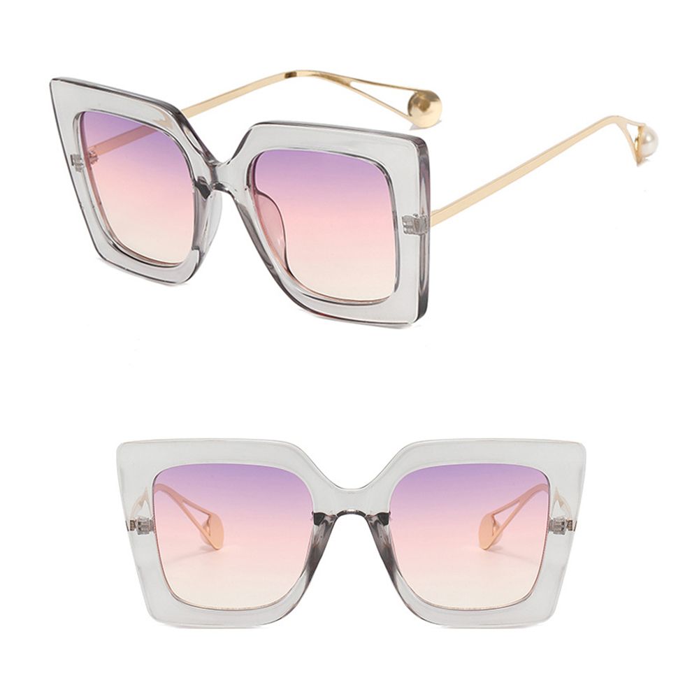 Women/Men Square Fram Metal Computer Goggles Anti Blue Light Glasses Oversized Sunglasses Eyewear