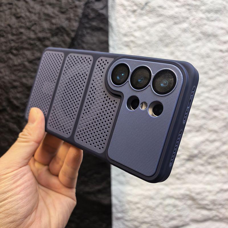 Mesh Heat Dissipation for Magsafe Case For Samsung S26 Ultra Summer Breathable Cooling Lens Film Cover For Galaxy S25 S24 Ultra