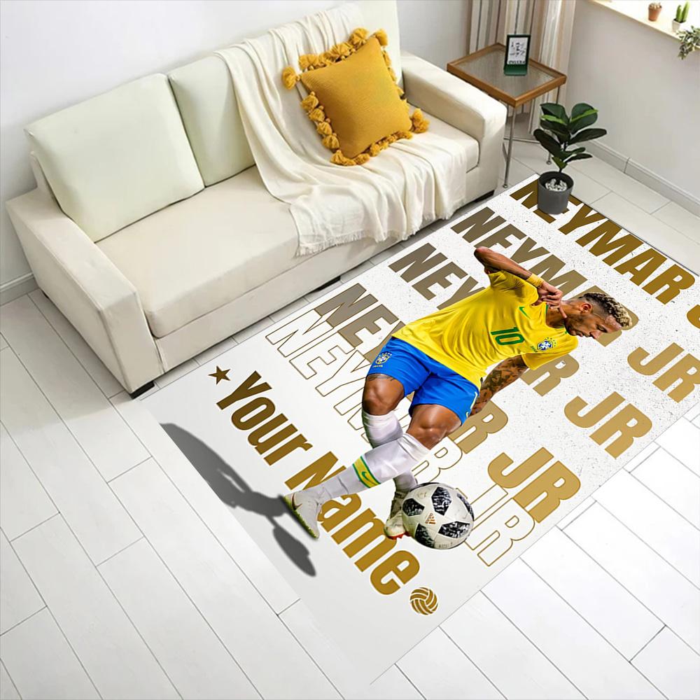 Poster Neymar Energy Tappetino Personalizzato con Nome per Corridoio, Stanze dei Giochi, Dormitorio, Sala Giochi, Tappeto Antiscivolo, Decorazione per Uffici, Regalo per Festival