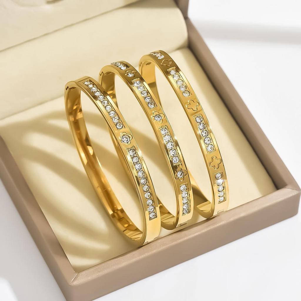 18K Gold Plated Stainless Steel Bracelet - Non-fading Titanium Steel Fashion Accessory