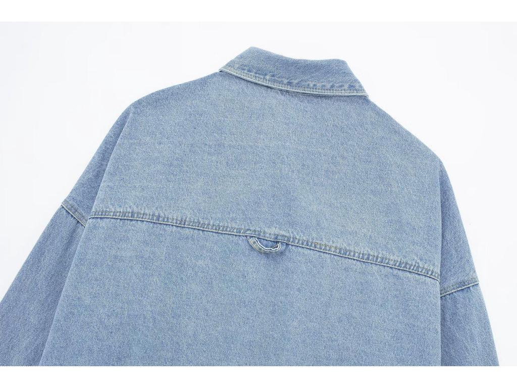 2025 Autumn European American Style Denim Shirt Jacket