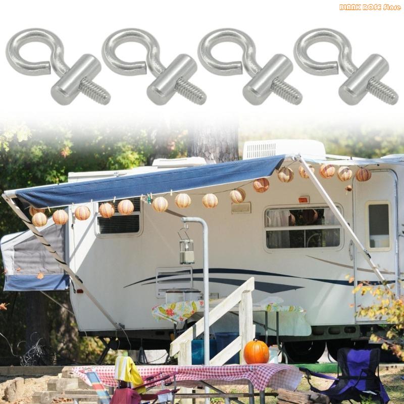 K1AE Multifunctional 6mm Piping Clamps Stainless Rails Fasteners For Caravans Tent Motorhome Outdoor Structure Reinforcement