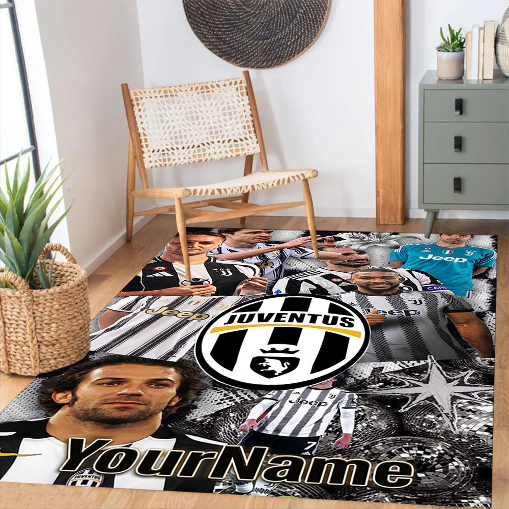 Juventus Customized Name Area Rug Perfect for Study Room Playrooms Kitchen Decorate Room Antislip Carpet Office Home Decor
