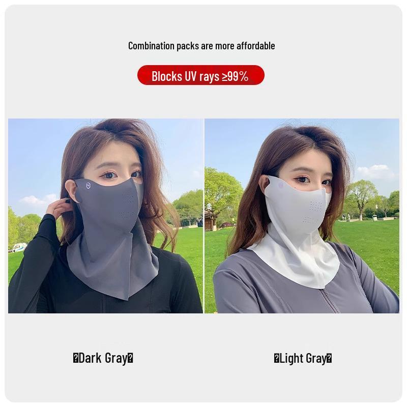 Women's UV Protection Ice Silk Face & Neck Mask for Outdoor Activities