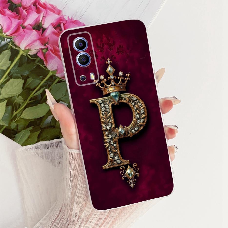 For Vivo Y52 5G Case V2053 Cute Crown Letters Cover Soft Silicone Phone Case For Vivo Y72 5G V2041 Y 52 VivoY52 VivoY72 5G Shell