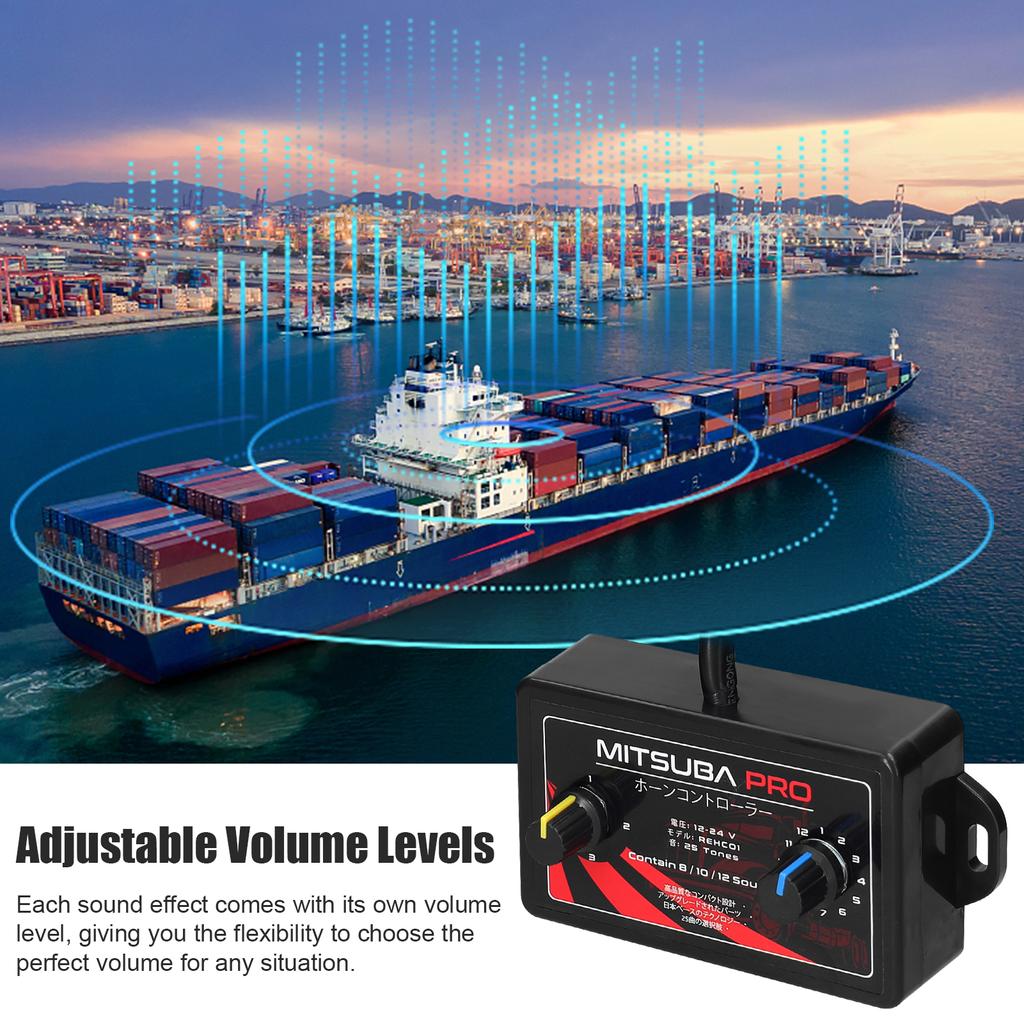 25Tone Car Horn Controller Electric Horn Speaker Sound Control Unit 1224V for Car Truck Marine