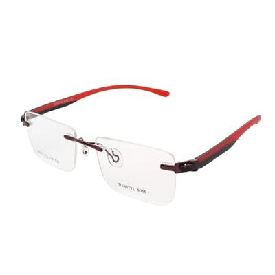 RSINC Rahmenlos/Brille/Brille, Lederstich Optisch, Für Männer Und Frauen,  (Rot-schwarz Rot) MB003 (IB 10) M1 MD-1KCT-7K3B