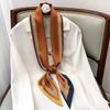 Vintage Horse Print Long Hair Band Ribbon For Women Silk Hair Accessories  Trend Girl Bow Scarf Headband Hair Tie