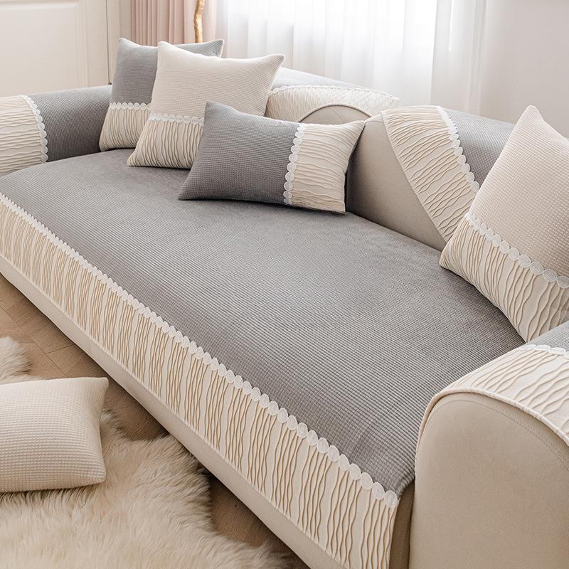 Winter Non-Slip Sofa Cover Simple Modern Plush Cushion Four Seasons Universal Full Cover Cloth