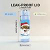 1PC Santa In Ice Snow Scene 750ml Color Plastic Sports Water Bottle Leakproof Flip Straw Lid Suitable for Sports Office Home Use