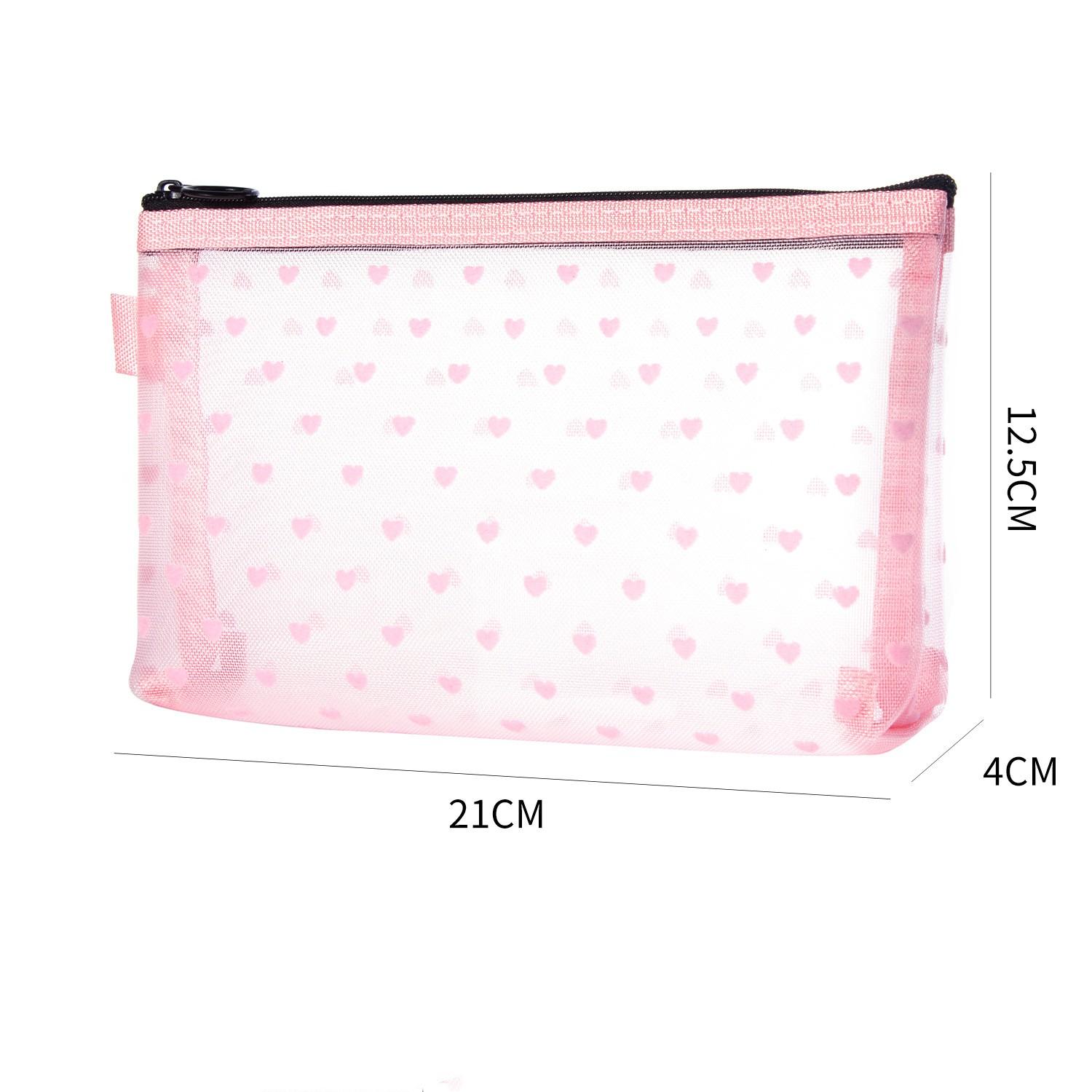 

Сетчатая косметичка Love, студенческая многофункциональная портативная дышащая прозрачная сумка для визуального хранения, сумка Таро