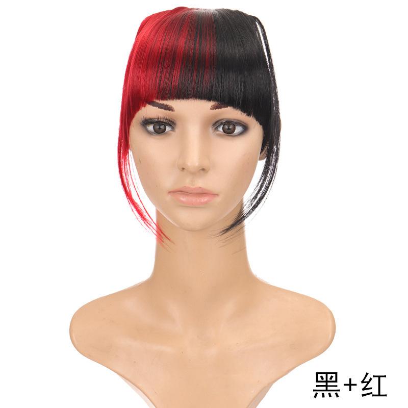 Women's Natural Replacement of Air Bangs, Covering the Hairline, Double Sideburns, and Bangs Wig Pieces