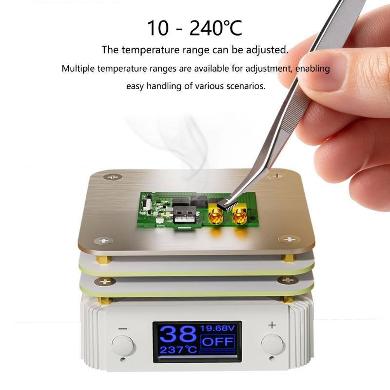 65W Digital Display Heating Soldering Plate Welder Hot Preheating Chip Welding Station 20V for Repair Laboratory