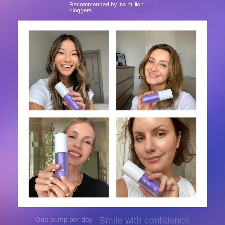 1PCS V34 Toothpaste Purple Color Corrector Toothpaste For Teeth White Brightening Tooth Care Toothpaste Reduce Yellowing 30ml