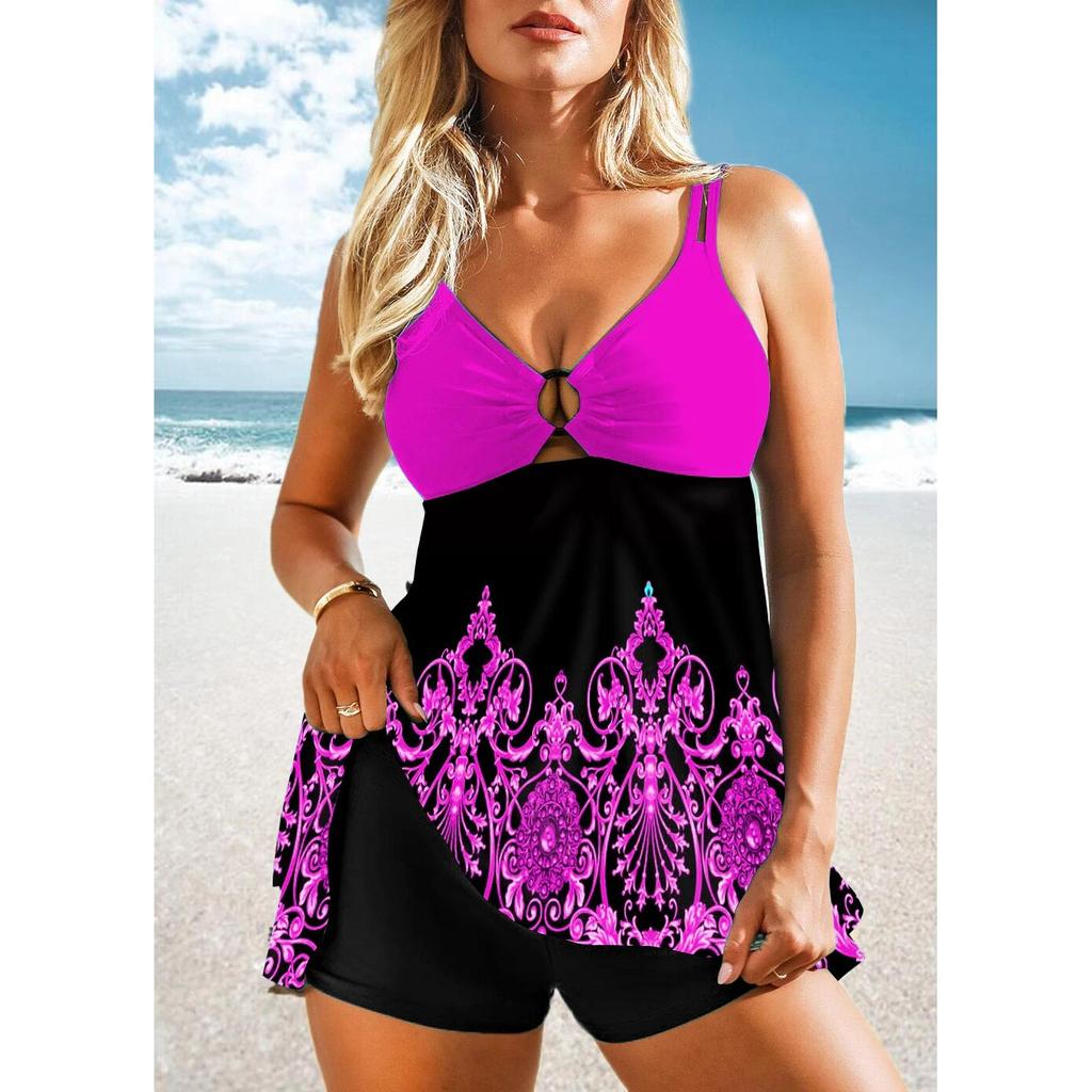 Nouveau Grande Taille Tankini Maillot De Bain Deux Pièces Maillot De Bain Imprimé Femmes Grand Monokini Maillot De Bain 2024 Maillot de bain D'été Maillot De Bain 5XL