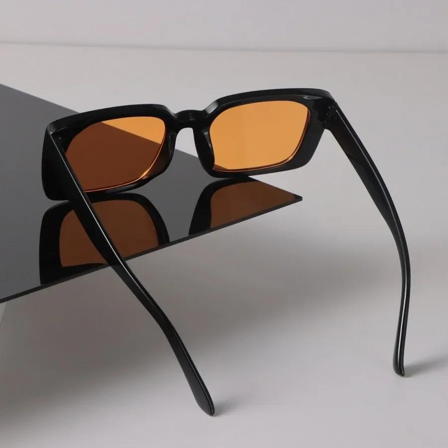 Vintage Sunglasses Women Men Square Mirror Clear Fashion Eyewear Sexy Designer Brand Black Sun Glasses for Female Male