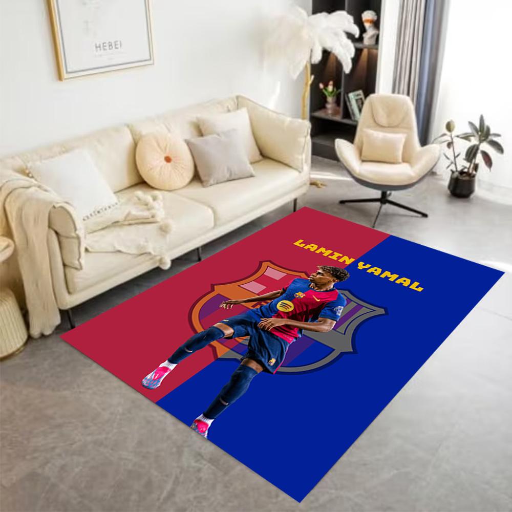 Yamal's Barcelona Debut Floor Mat Design for Study room Playrooms Dining Room Hallway Anti-slip Rug Office home decor Best for Christmas