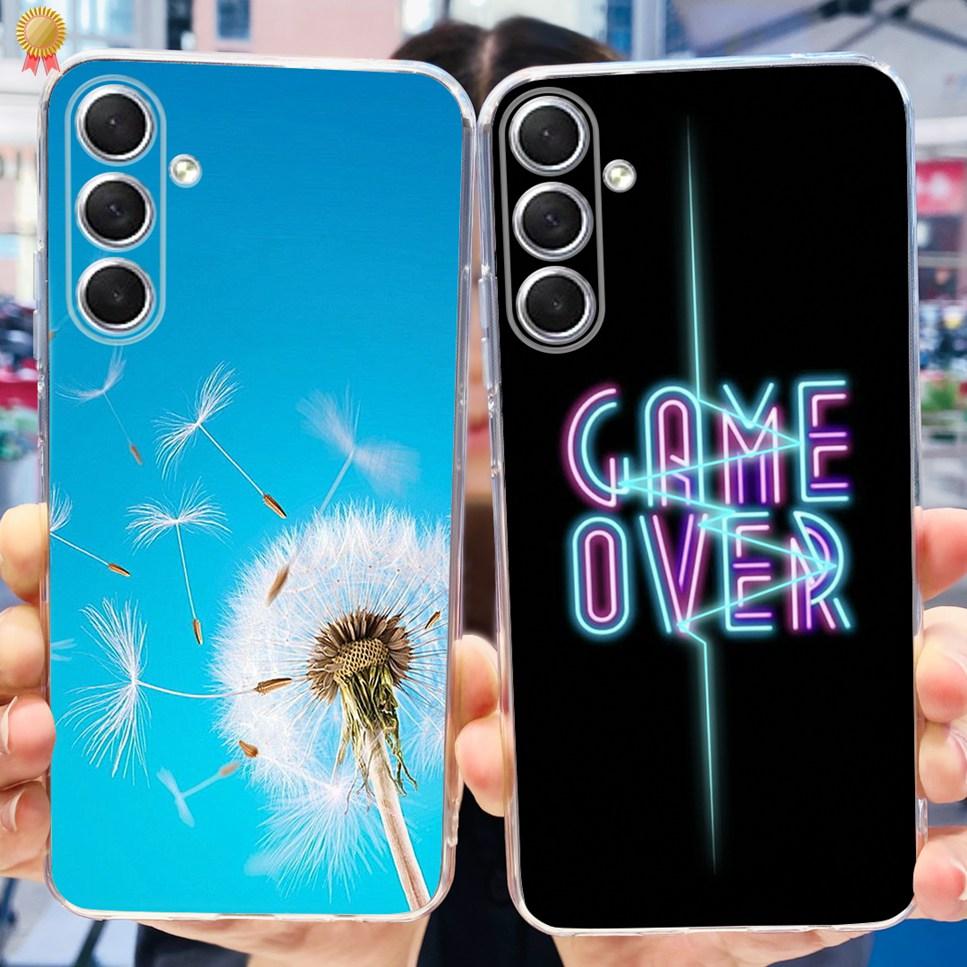 Case For Samsung F54 5G Back Cover Glitters Fashion Cat Wolf Soft Silicon Bumper For Samsung Galaxy F54 5G F546B Phone Case Capa