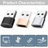 Krótkie adaptery USB C na USB Adaptery USB Typ C Żeńskie na USB 2.0 Męskie Złącza Adaptery Ładowarki do Telefonu Laptopów