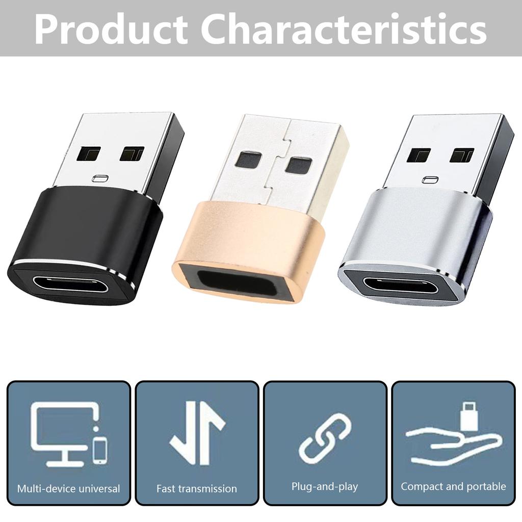 Krótkie adaptery USB C na USB Adaptery USB Typ C Żeńskie na USB 2.0 Męskie Złącza Adaptery Ładowarki do Telefonu Laptopów