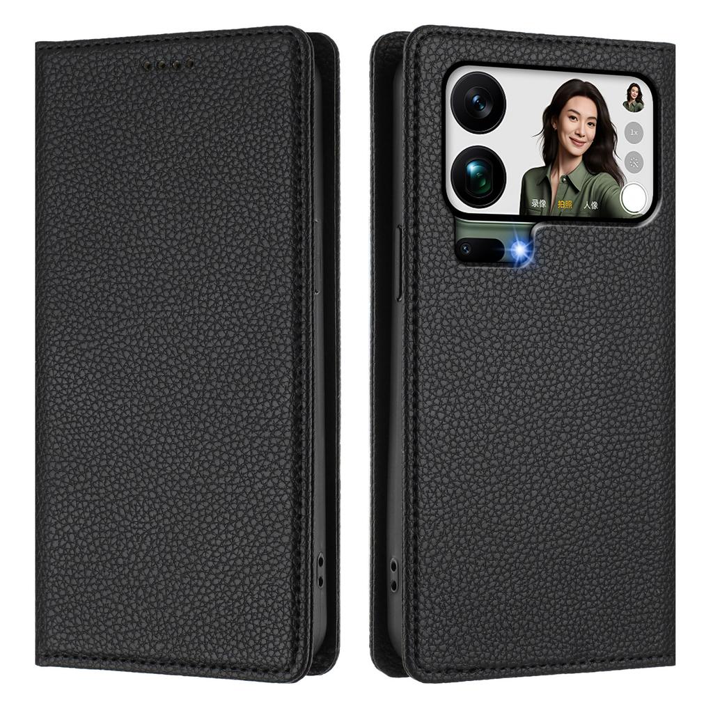 For Xiaomi 17 Pro Max Wallet Case RFID Blocking Litchi Texture Leather Mobile Cover