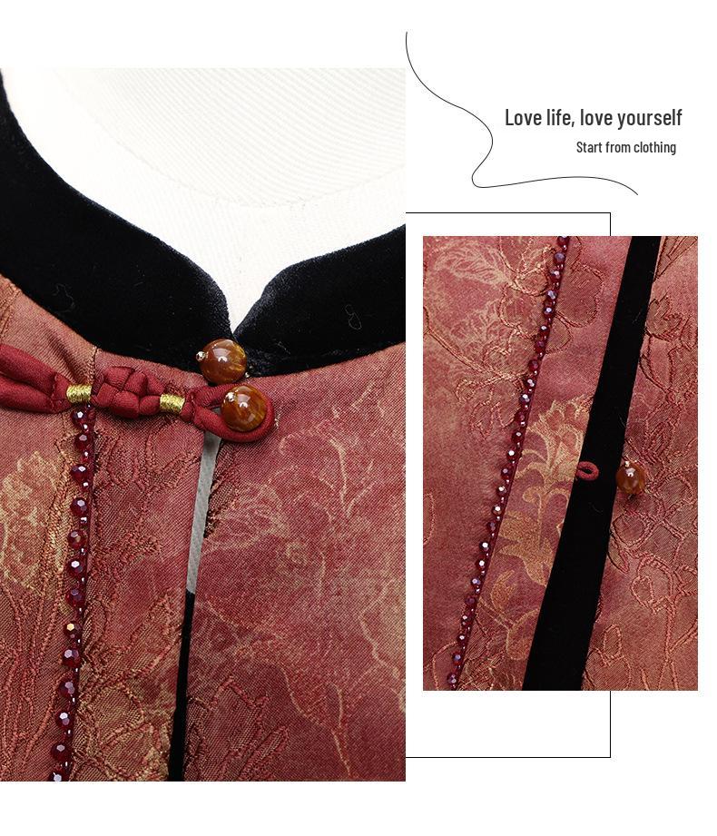 2026 Spring High-End Chinese Jacquard Vest Suit: Light Luxury Mother's Wear