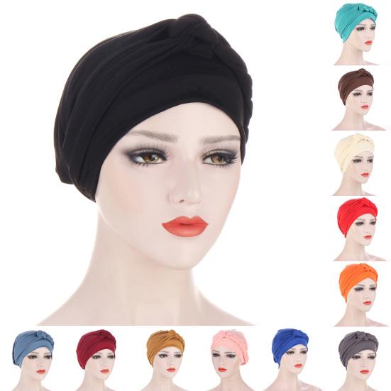 Kopfschal Unifarbe Zopf Kopfschmuck Schirmmütze Turban Kappe Partyzubehör