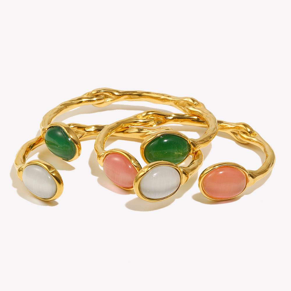 Oval Open Irregular Bracelet for Women, A Unique and Niche Wrist Accessory, Versatile Commuting Fashion Jewelry Accessory.