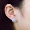 Huitan High Quality Stud Earrings with Brilliant Fireworks Shape CZ Jewelry Engagement Wedding Earrings for Women Girls