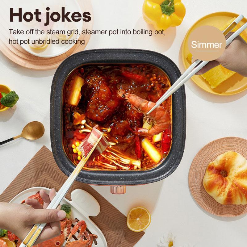 Multicooker Abur Electric Vas Abur Cătit Gătit Aburit Acasă 2 straturi Transparent Mâncare Găluște Gospodărie Oală Încălzitor 110V/220V