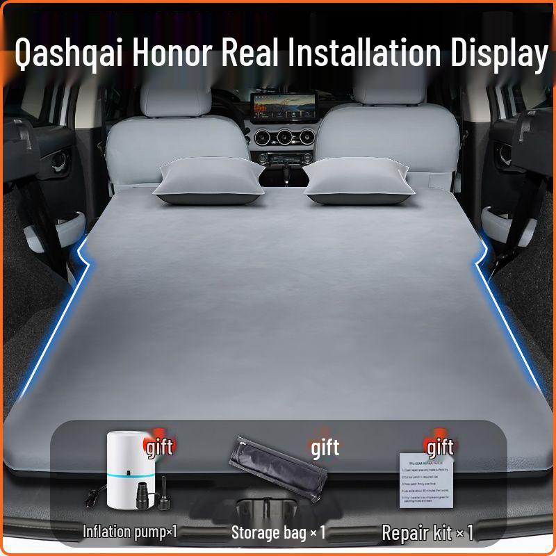 Nissan Qashqai Trunk Inflatable Car Bed - Rear Seat Sleeping Pad for Travel