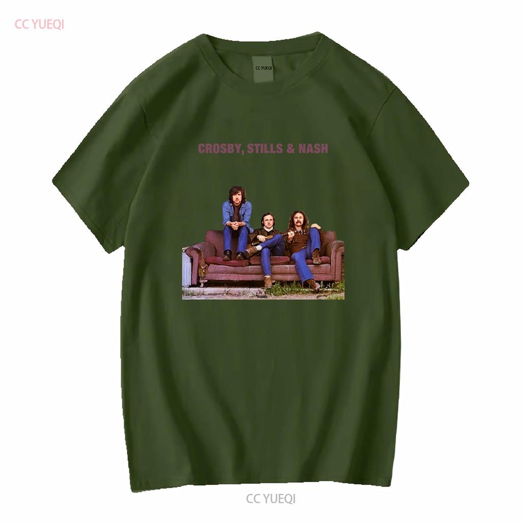CROSBY STILLS AMP NASH T SHIRT SIZE S 5XL vintage Washed Soft Comfortable Stylish Top For Everyday Wear Casual Slightly