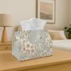 1pc Oriental Traditional Nature Tissue Box| Multi-functional Napkin Dispenser, Suitable for Home, Parties, Car Decoration Crane Bird Cherry Blossom- D