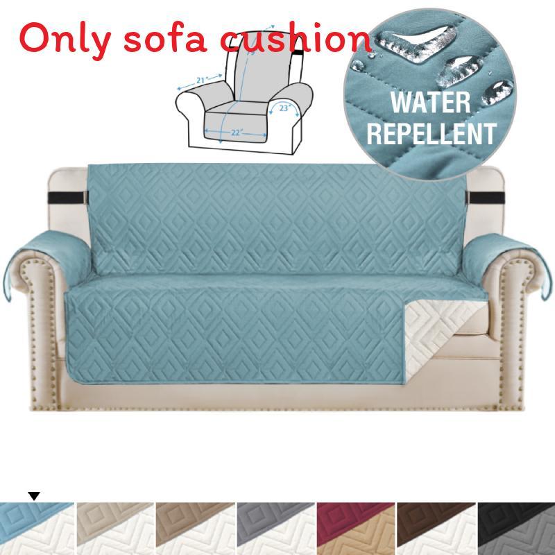 

Polyester Waterproof Pet Couch Cushion Cover For All Seasons Nonslip Sofa Protector 1 Seater Gray Blue