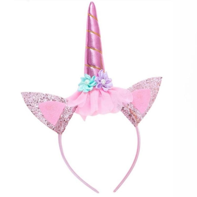 1pc Unicorn headband, Birthday party, cartoon plastic headwear, home decor, Party party decor